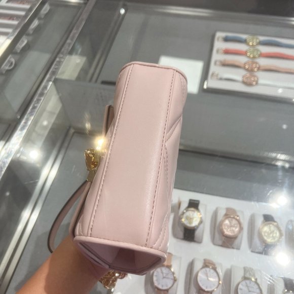 NWT Michael Kors Serena Small Flap Vegan Crossbody Bag In Powder Blush - Picture 6 of 6